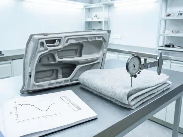 Automotive acoustic non-woven cavity material