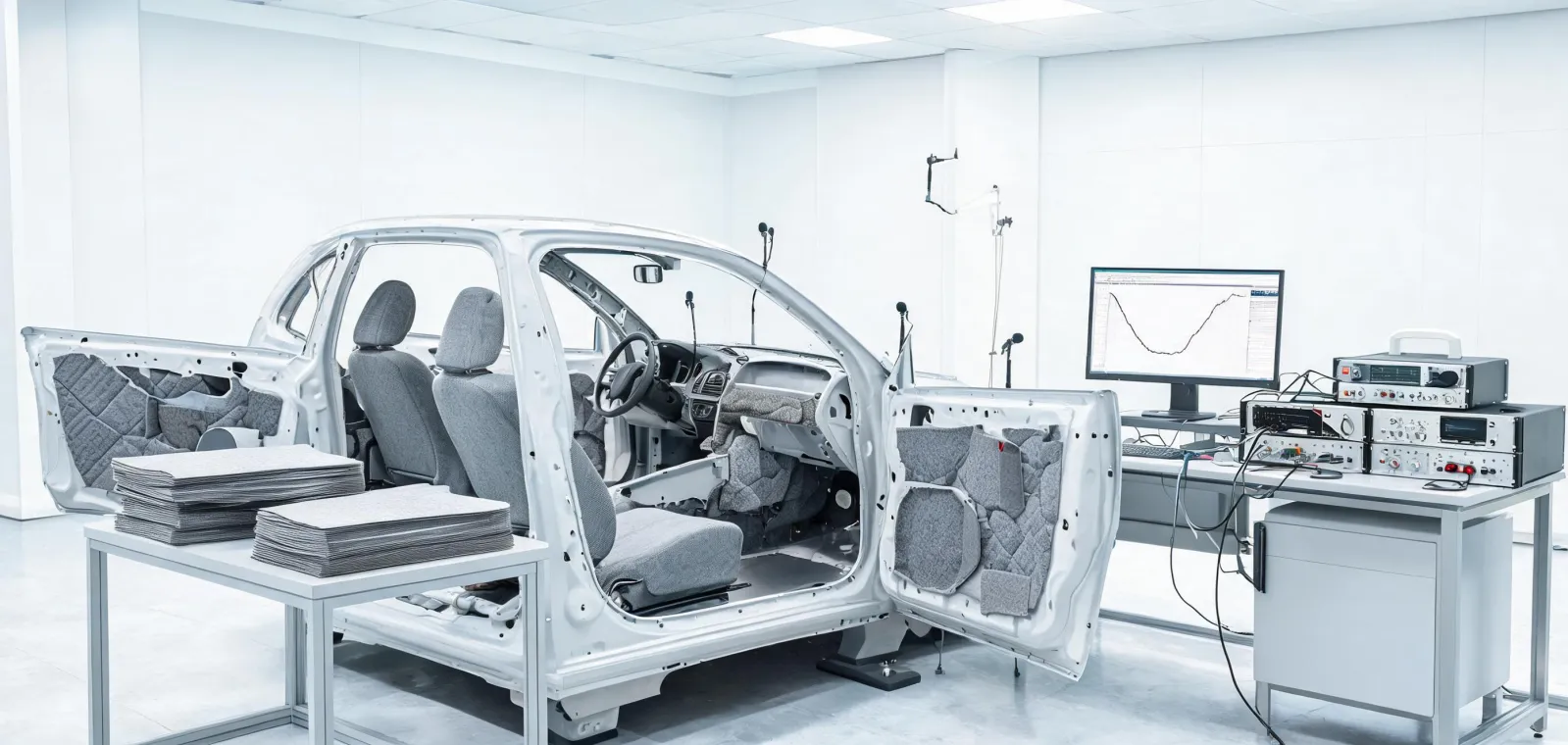 Automotive acoustic material engineering